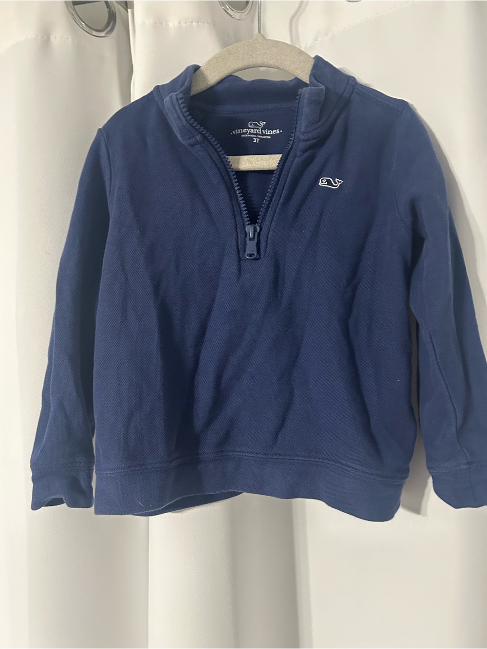 Vineyard Vines Navy Full-Zip Kids Pullover